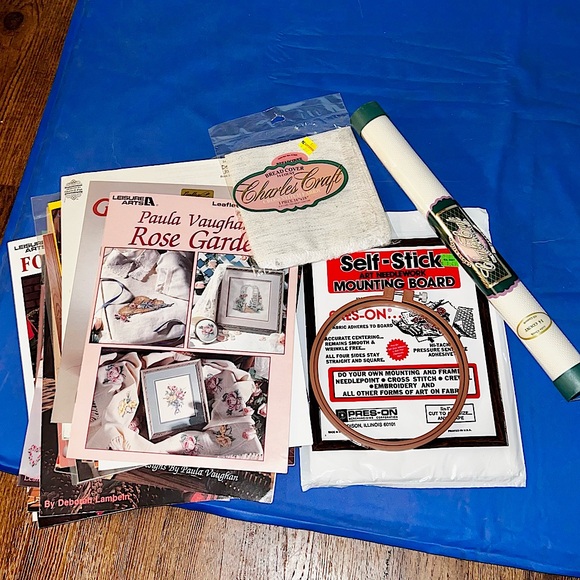 Various Counted Cross Stitch Patterns + Fabric, Embroidery Hoop, Booklets Etc. - Picture 1 of 16